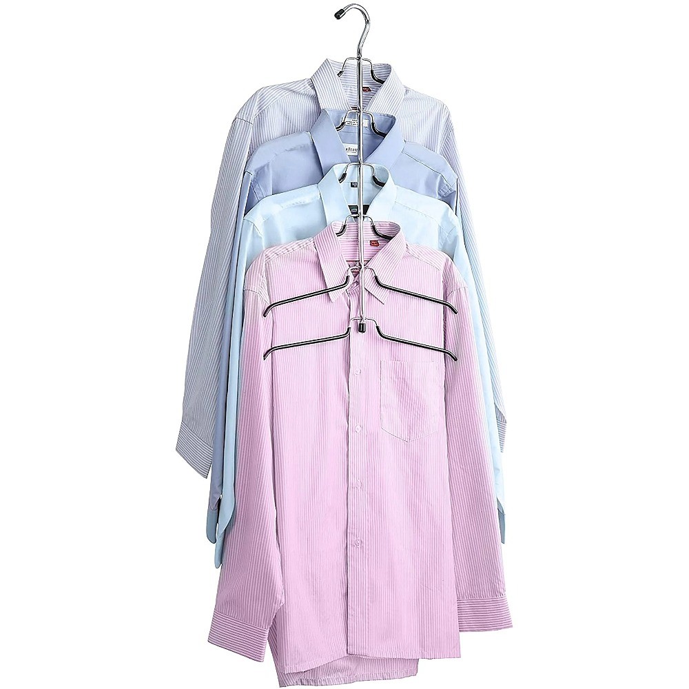 It All 6 Tier Blouse Tree Metal Clothes Shirt Hanger in Chrome