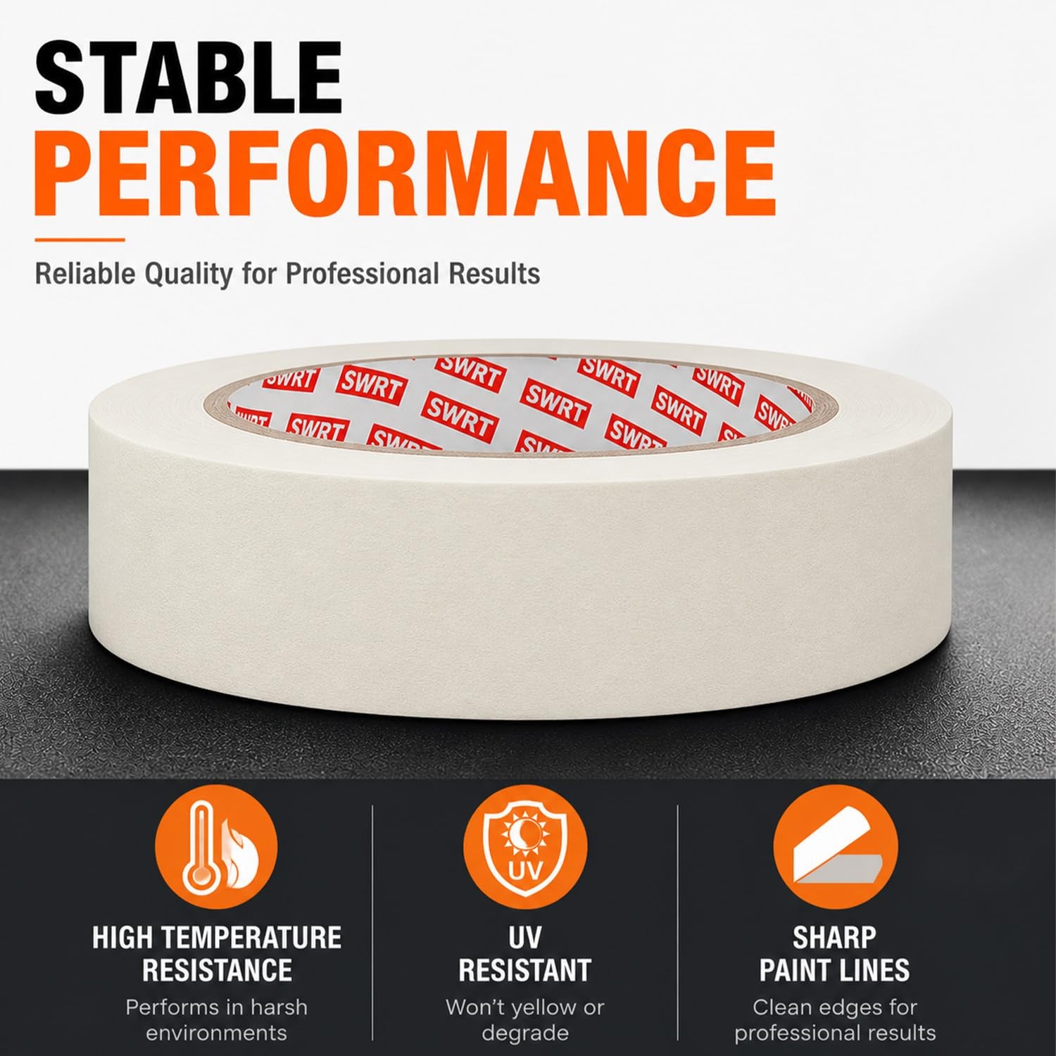 Masking Tape 0.75 Inch x 55 Yards x 10 Rolls, Bulk White Painting Tape