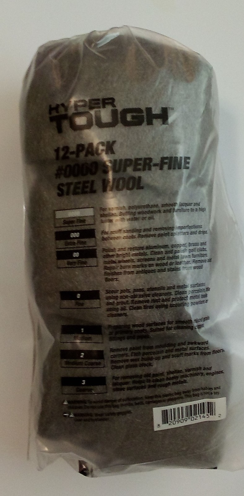 Hyper Tough 12-pack #0000 300 Count Super-Fine Steel Wool Pads