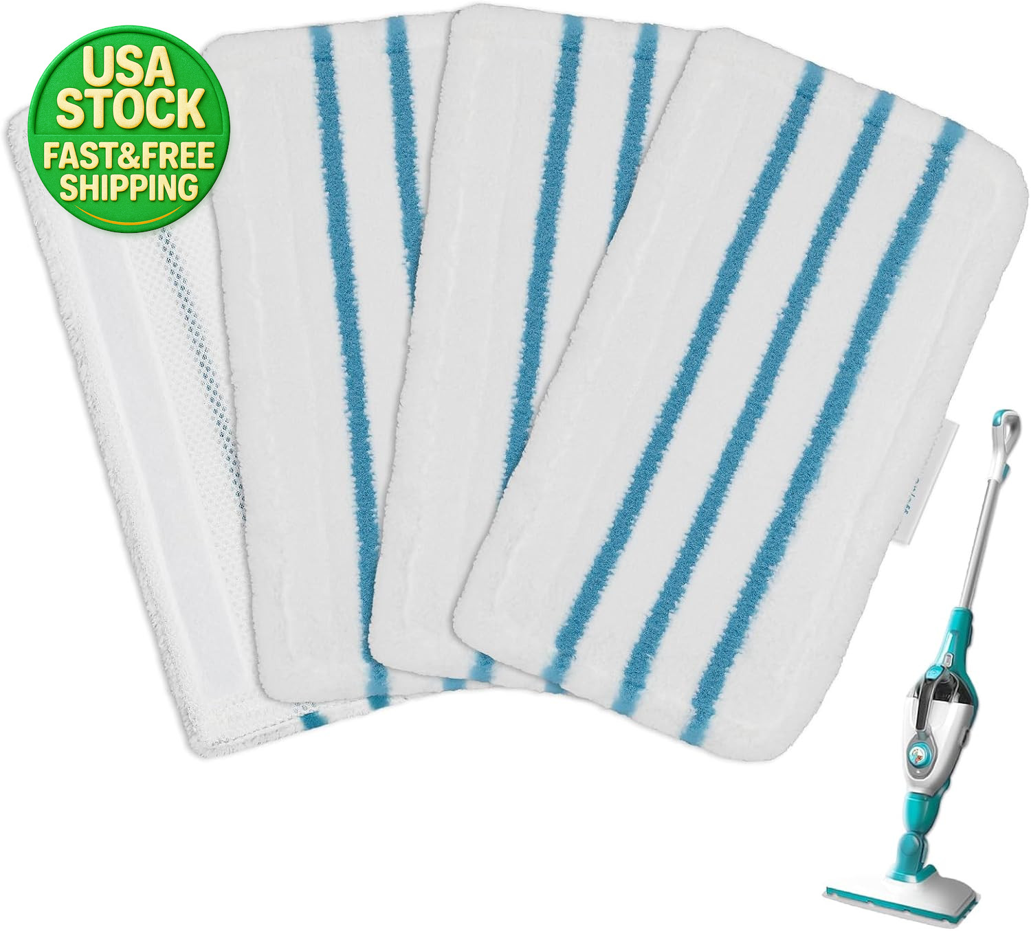 4 Pack Microfiber Steam Mop Pads for Black and Decker SM1600 SM1610 SM1620