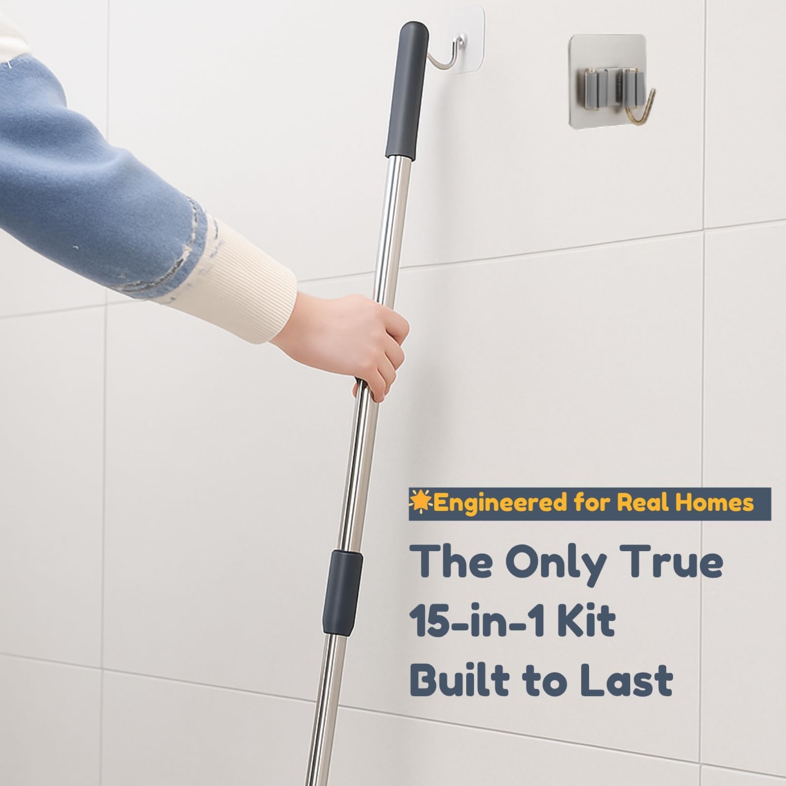 15-in-1 Cordless Electric Scrub Brush – Power Scrubber for Tile & Grout Cleaning