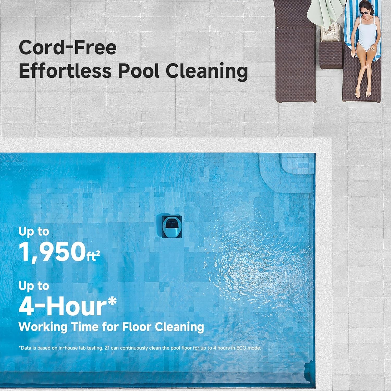DREAME Z1 Cordless Robotic Pool Cleaner 8000 GPH Suction｜Certified Refurbished