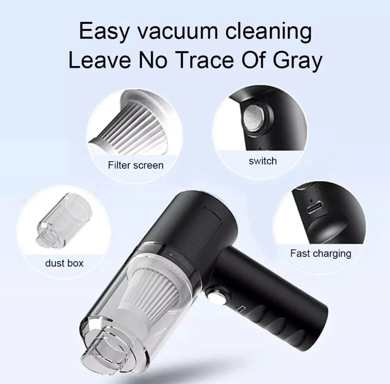 60W Cordless Handheld Vacuum Cleaner Small Mini Portable Car Auto Home Wireless