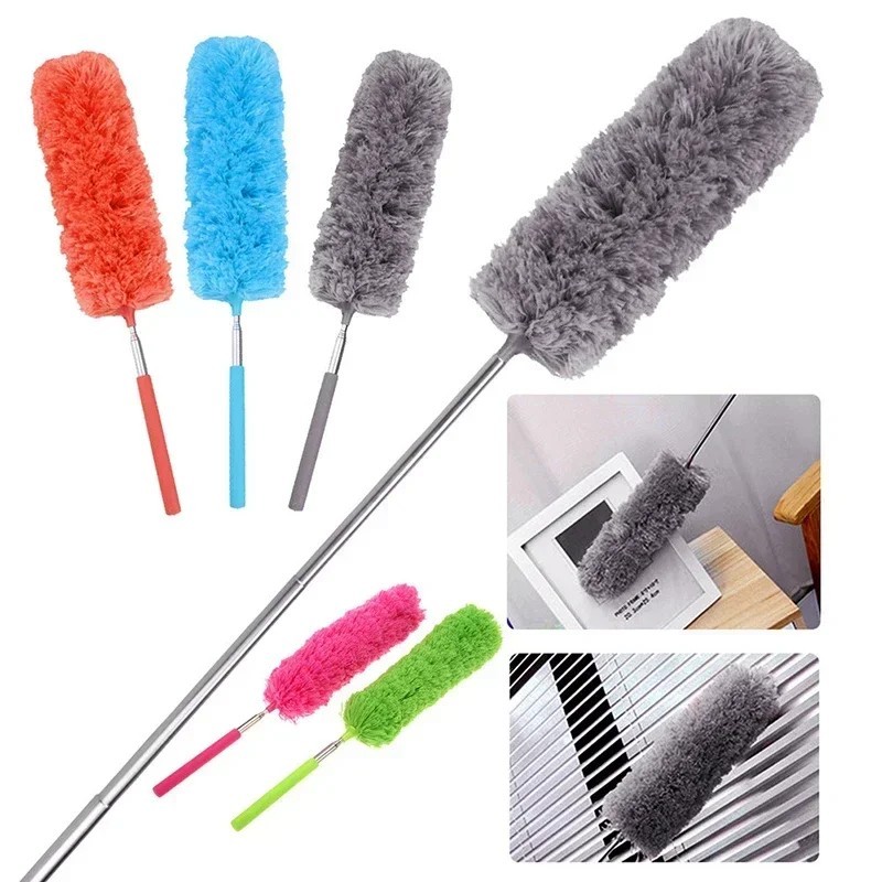 Microfiber Duster Soft Feather Dusting Brush Household Extendable Cleaning Tool