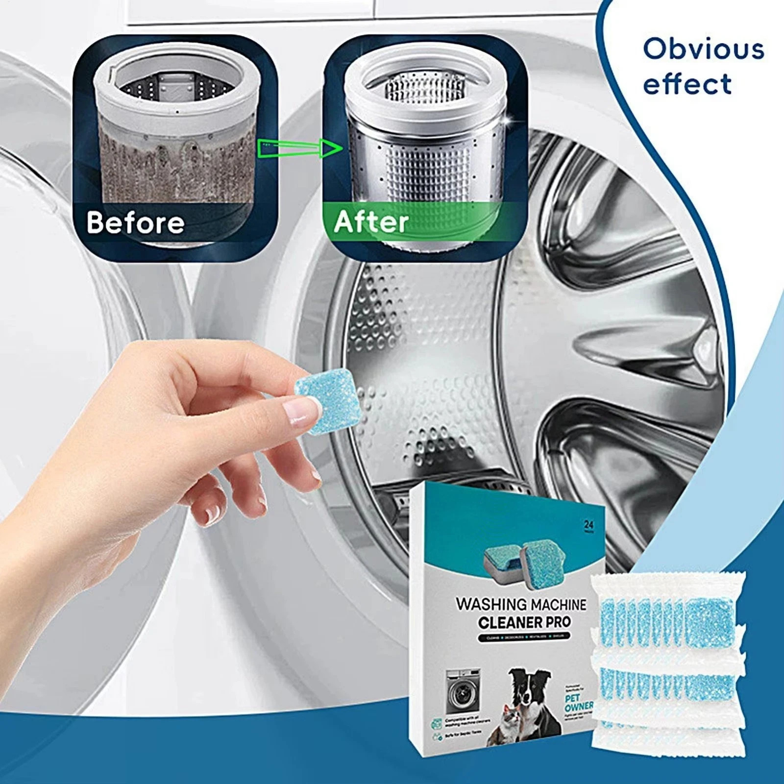 Uproot Clean Washing Machine Cleaner Tablets – 24 Pack