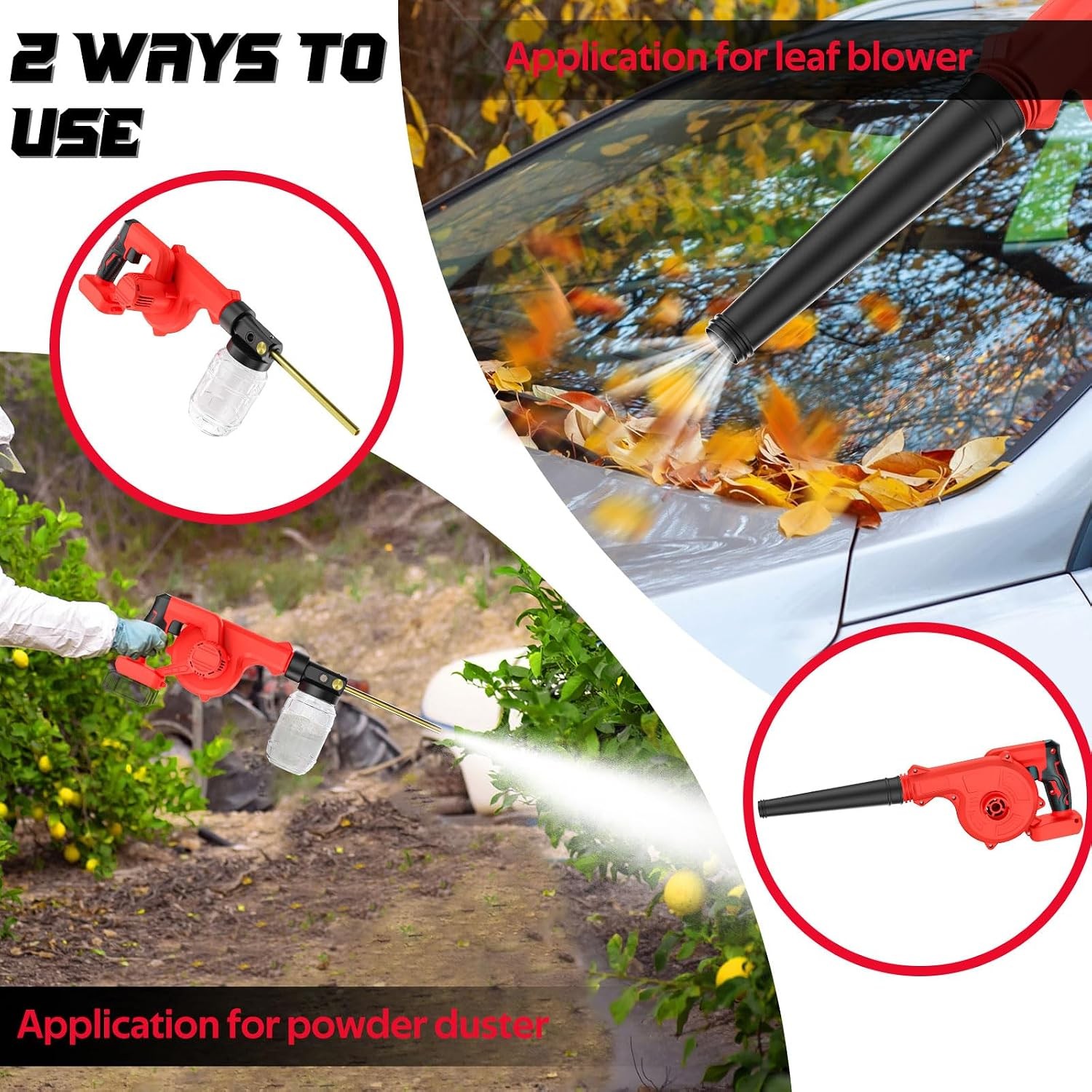 18V Battery Powered Diatomaceous Earth Powder Duster
