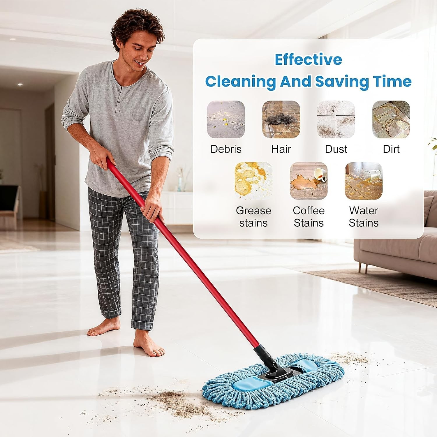 3 Pack Dust Mop Replacement Head for O-Cedar Dual-Action Dust Mop Pads Refill…