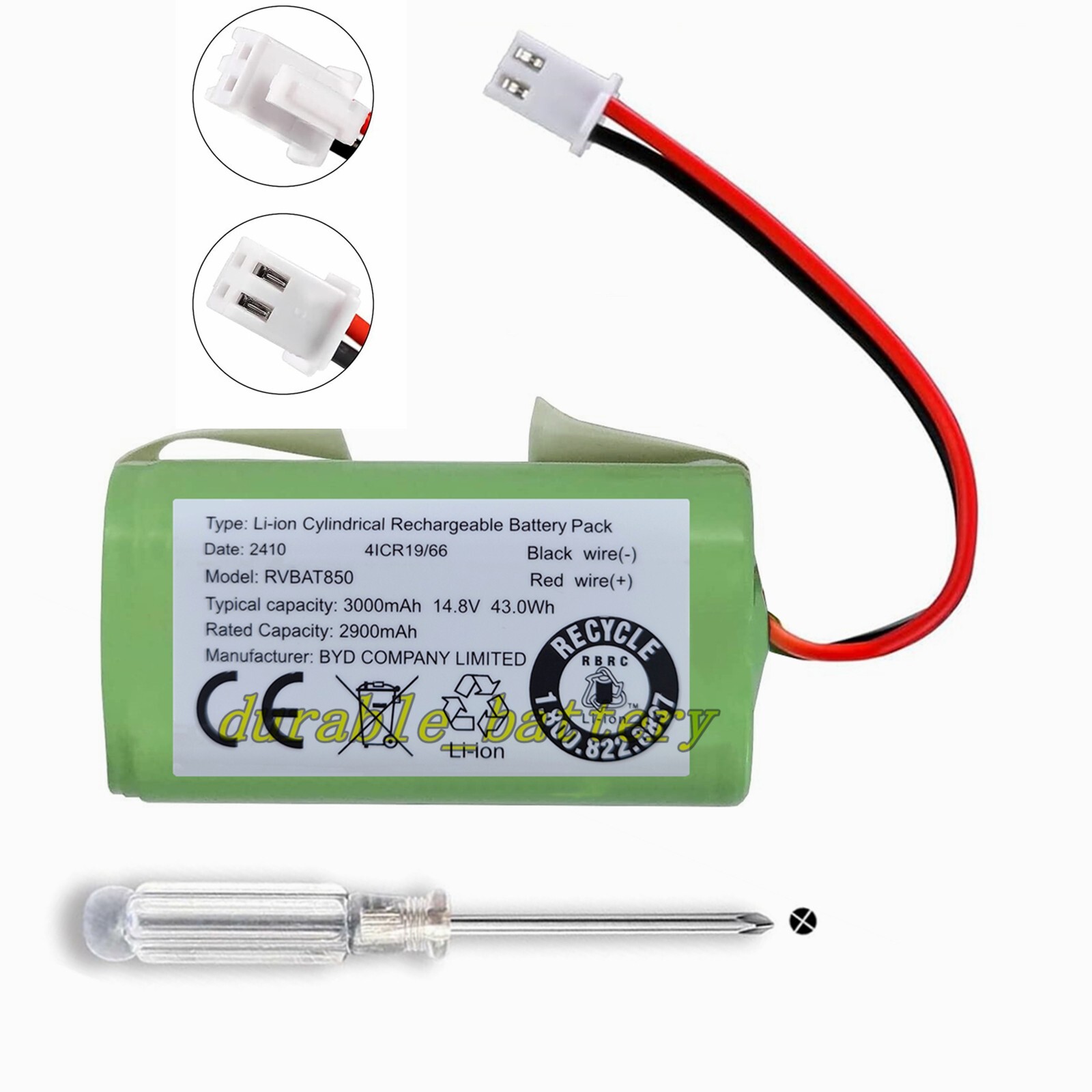New Battery For Shark IQ Robot UR100S UR1005ARUS UR1100S1US UR1105ARUS UR1300