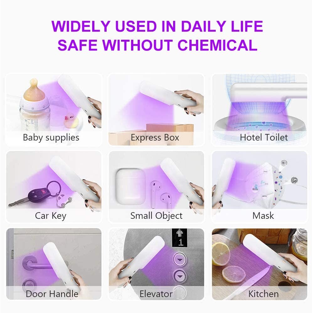 UVC LED Handheld Wand Rechargeable for Home, Office, Travel