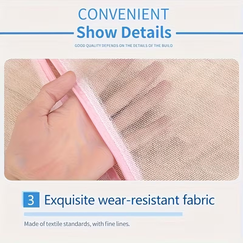 Mesh Laundry Bags Heavy-Duty/ Delicates with Non Rust Zipper- White Laundry Bag