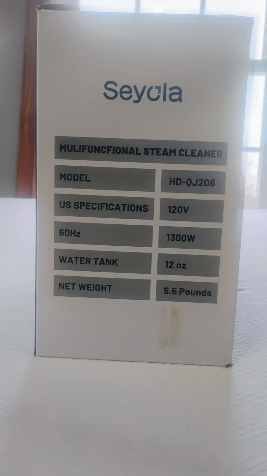 Seyola Multifunctional Steam Mop HD-QJ206 1300W 120V 12oz 6 Brush Heads