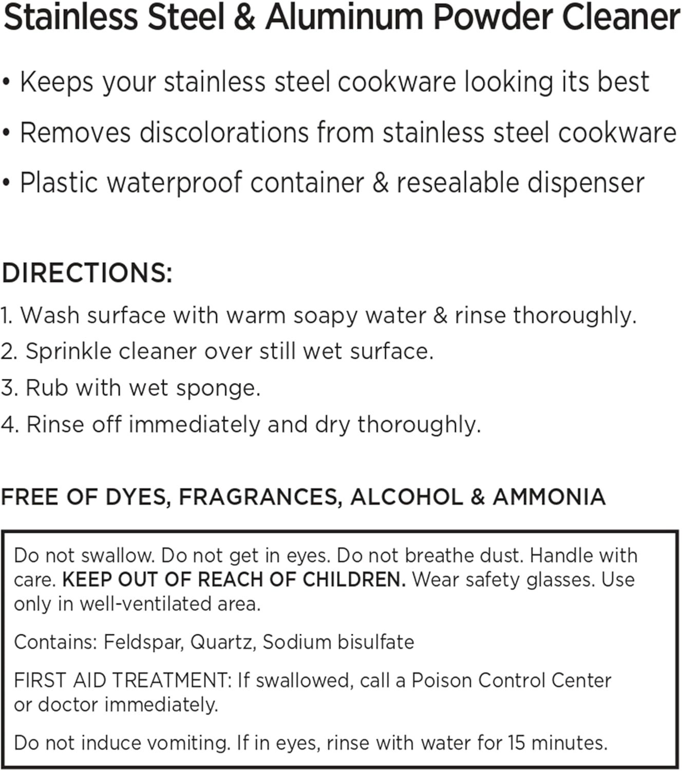Eco-Friendly Powder Polish for Stainless Steel Cookware – 12 Ounce Edition