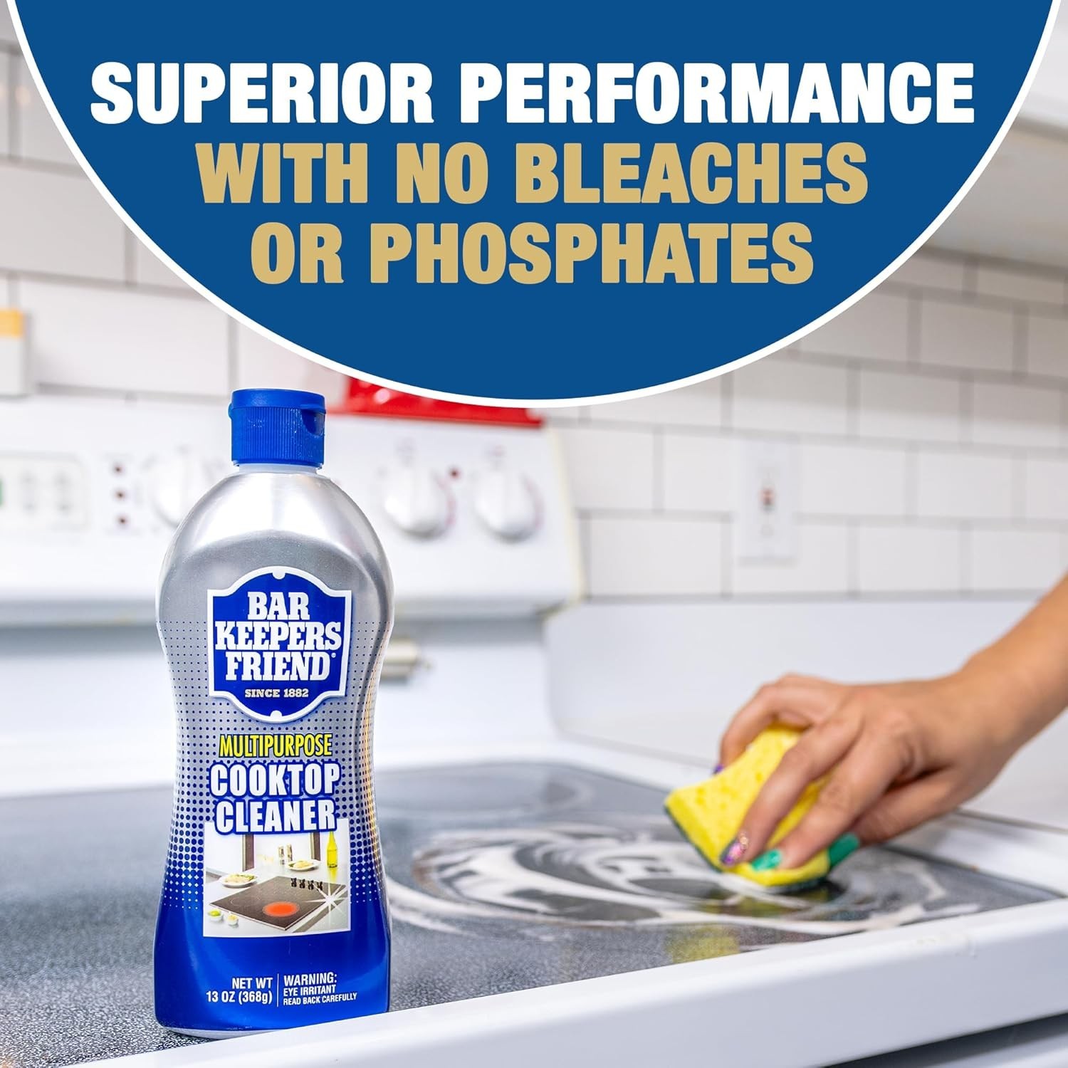 Cooktop Cleaner 13 oz Multipurpose Liquid Stovetop Cleanser + Cookware Cleans…