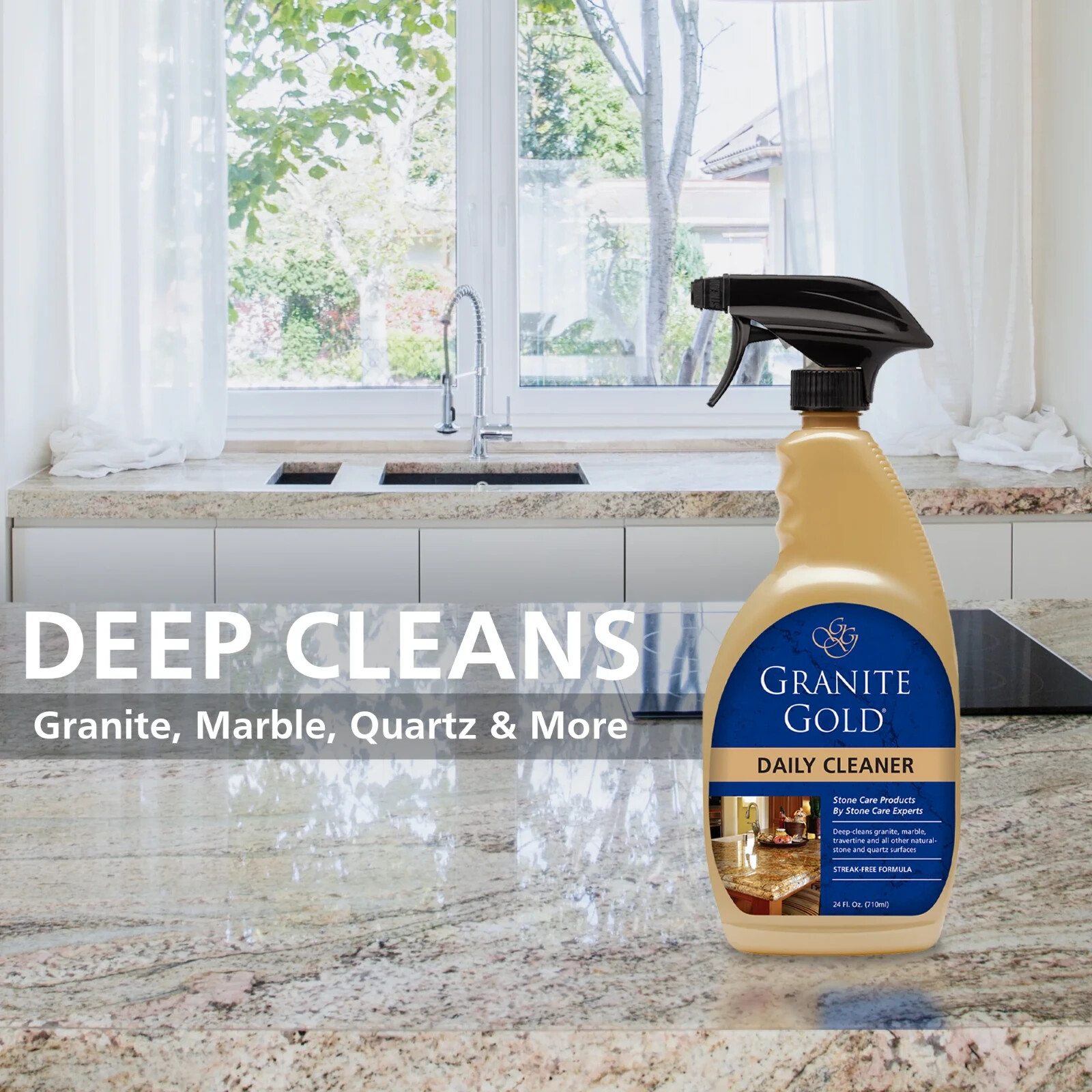 Lot of 6 24oz Bottles Granite Gold Daily Cleaner for Granite Marble Quartz Stone