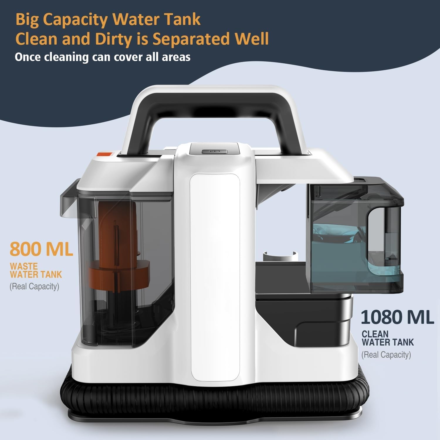 AILLTOPD C4 Portable Carpet Cleaner Machine Powerful Deep Stain Cleaning – White