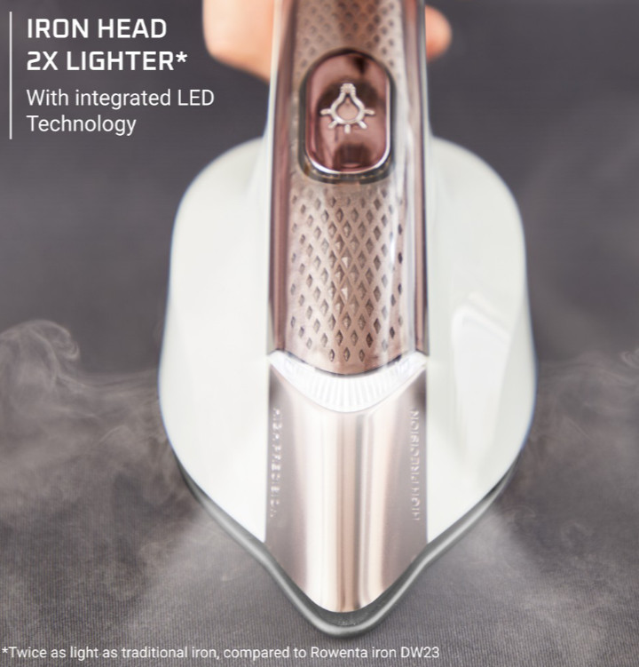 Rowenta IXEO Vision All-in-One Iron and Steamer Cinnamon Pink QR1812