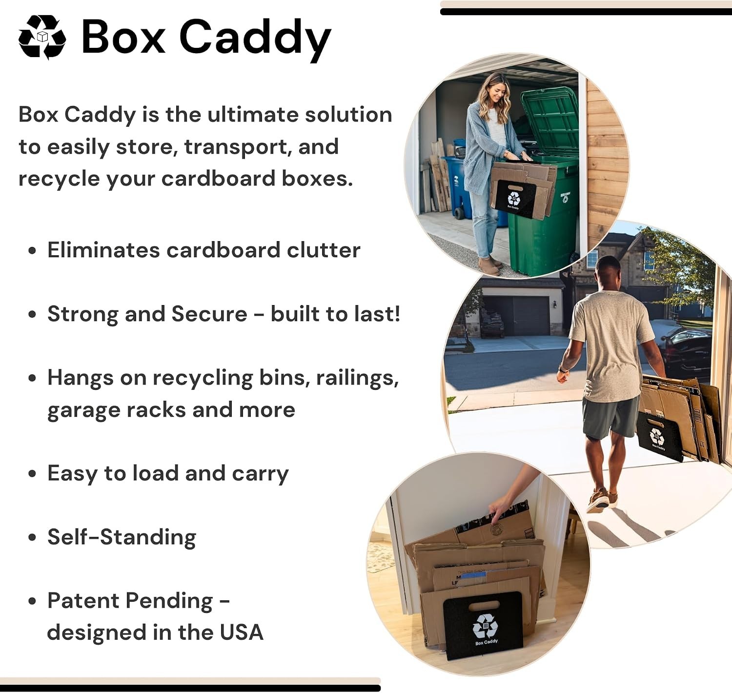 Durable Self-Standing Cardboard Storage Bin – Eliminate Clutter, Eco-Friendly