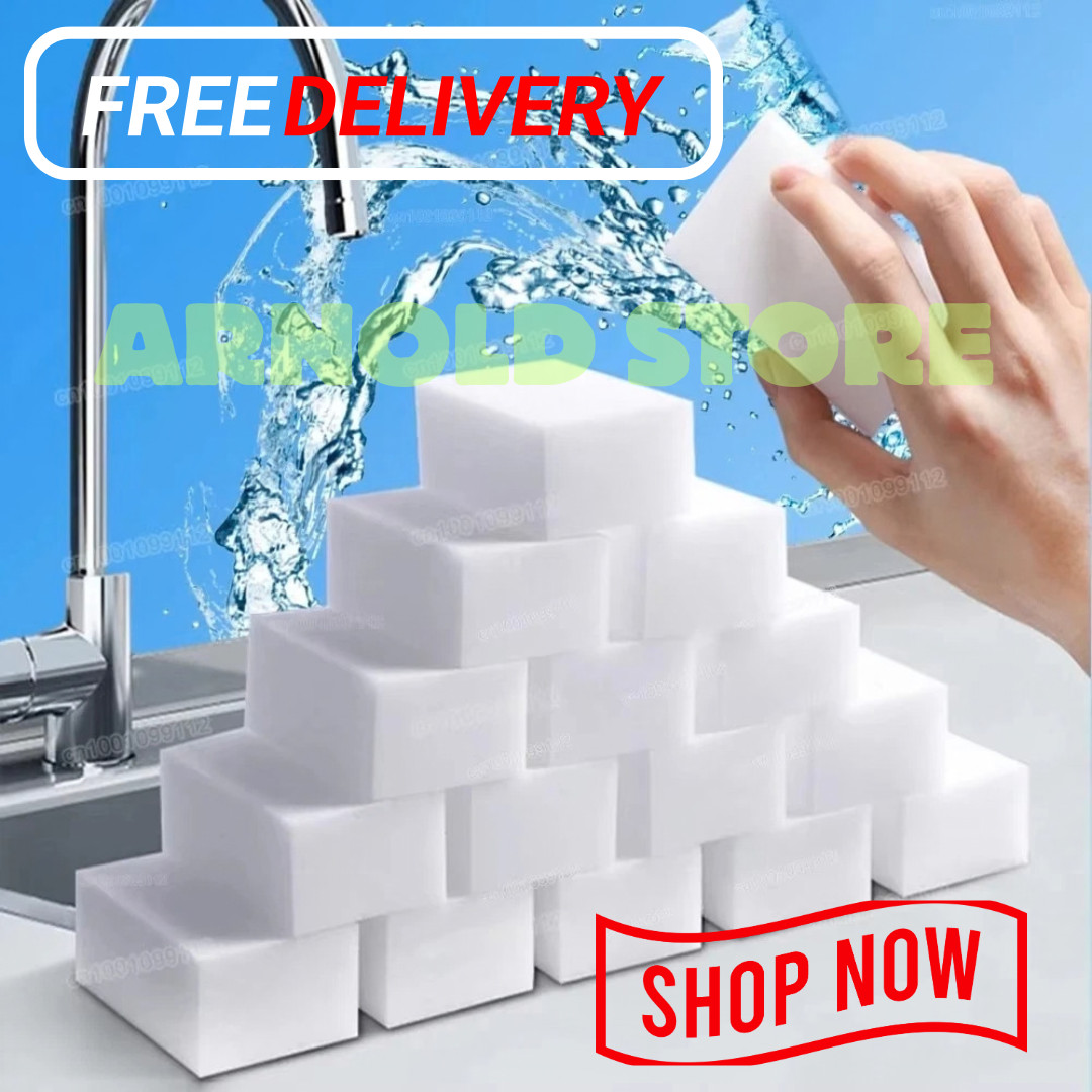 100PCS Magic Sponge Eraser Melamine Cleaning Foam Thick Multi Surface Cleaning P