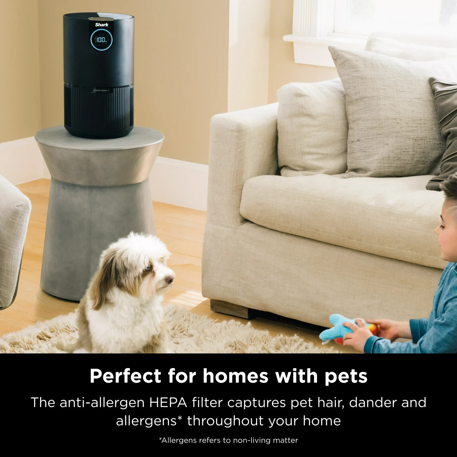 Shark HP100 Air Purifier MAX w/Nanoseal HEPA Cleansense IQ Cleans up to 500 Sq