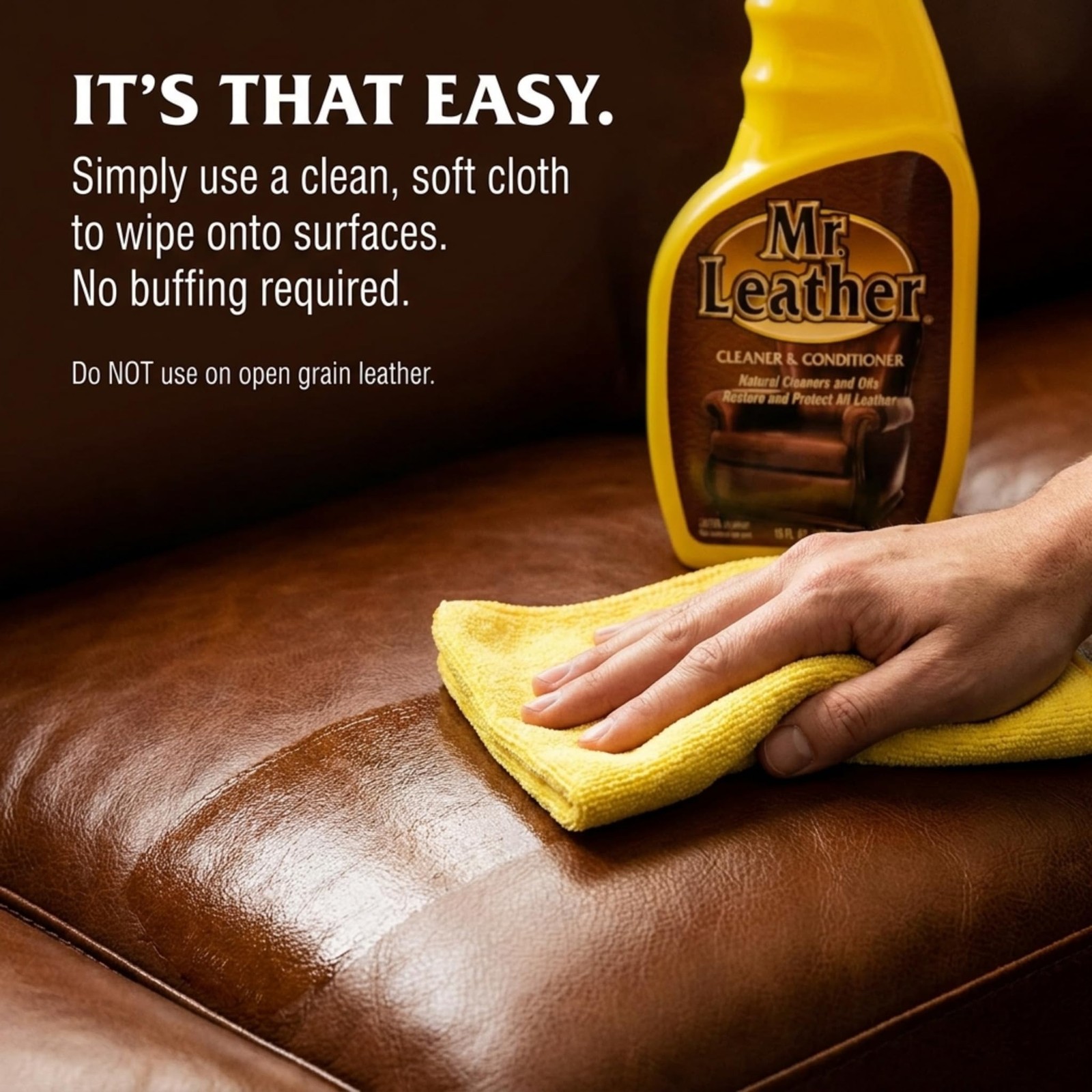 Leather Cleaner & Conditioner 16oz Safe for Leather Vinyl Water Repellent