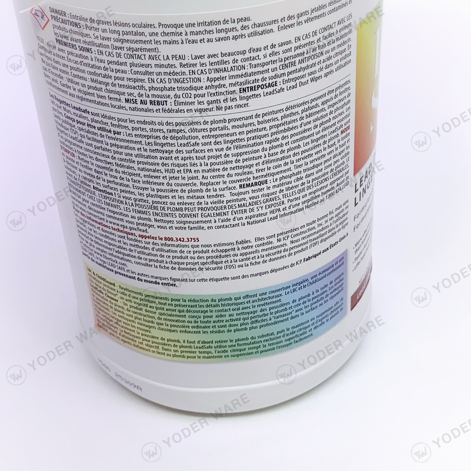 Fiberlock Lead Safe Dust Wipes 90 Count 5498-90C Controls & Removes Lead Dust