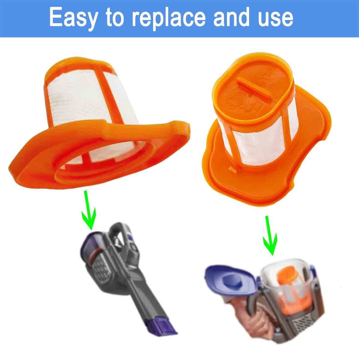 HHVKF10 Filter Compatible with Black+Decker, Washable and Reusable