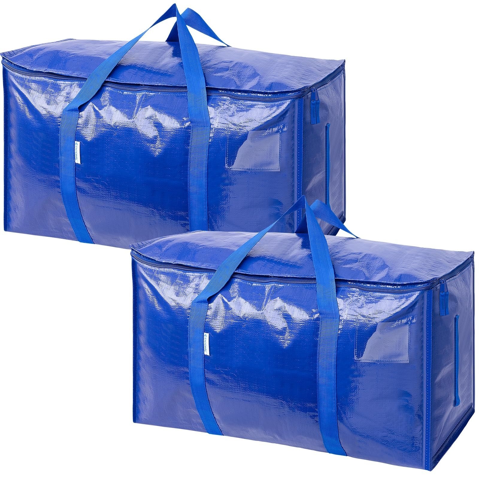 4 Pack Extra Large Moving Bags with Zippers & Handles – Heavy Duty Storage
