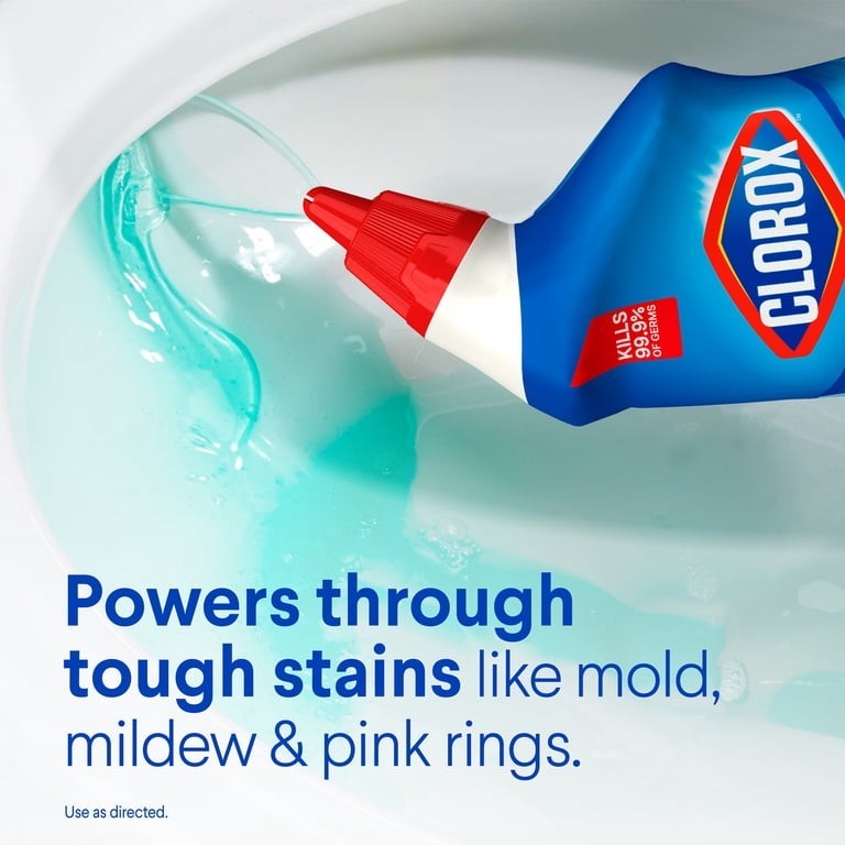 Clorox Clinging Bleach Gel Toilet Bowl Cleaner, Disinfecting, Ocean Mist 24 oz