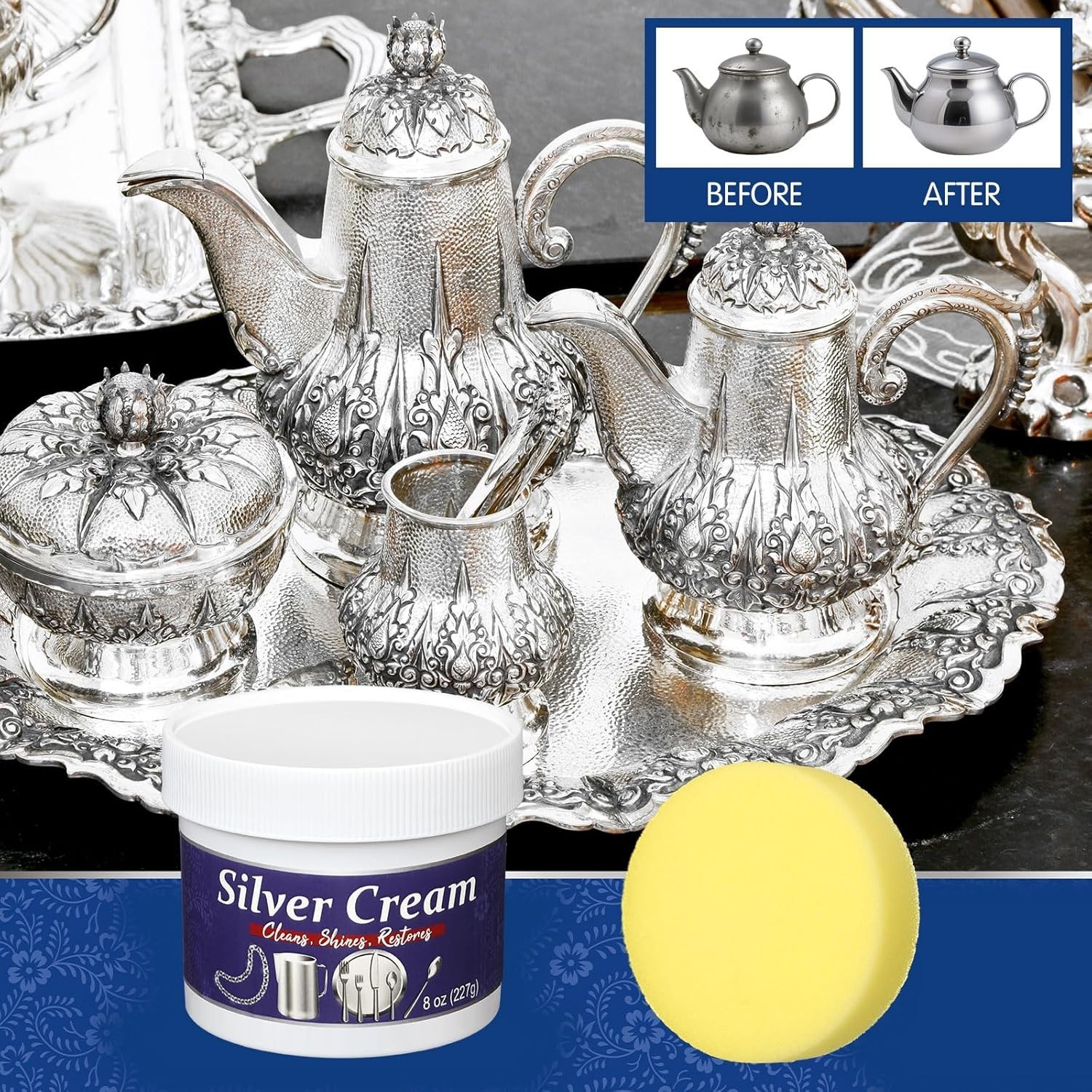 (4 Pack) 2pc Silver and 2pc Copper Cream Cleaner and Polish Cream – 8oz. each