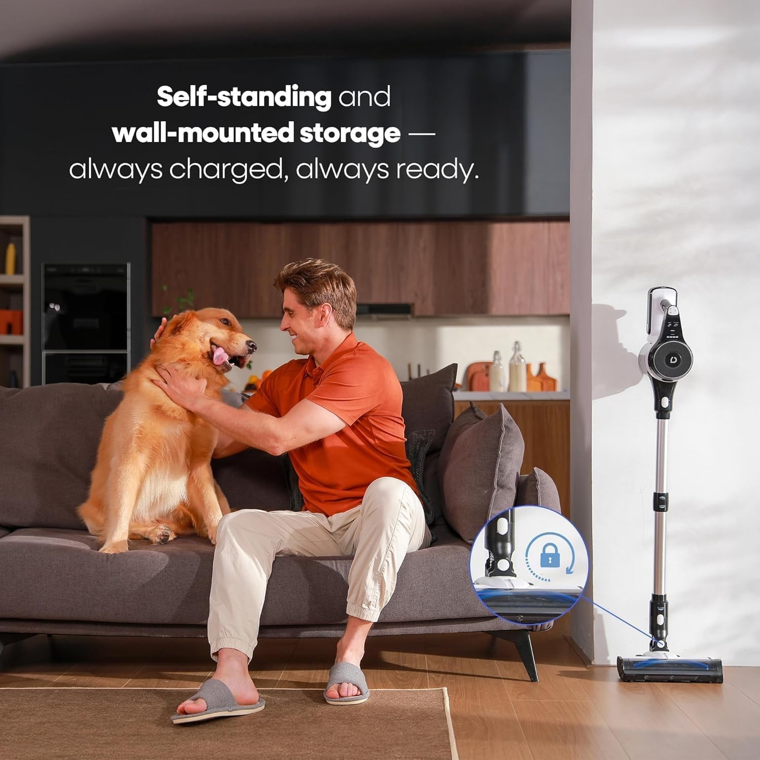 YONNDER Cordless Stick Vacuum Cleaner 550W 50KPa 70Min Self Standing M1