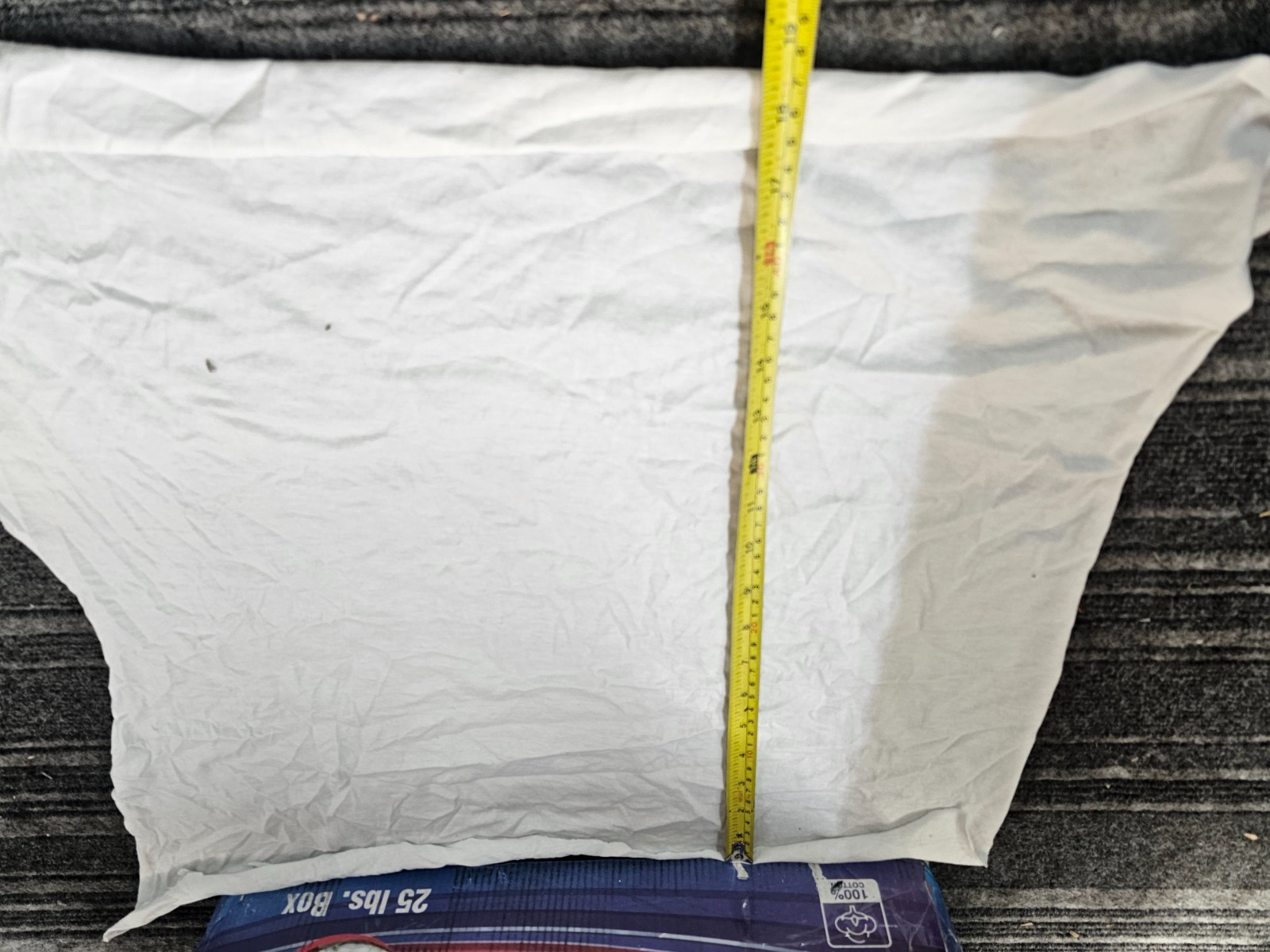 SupremePlus Premium White T-Shirt Cleaning Rags 25 lbs. White Cotton NR1125CBX
