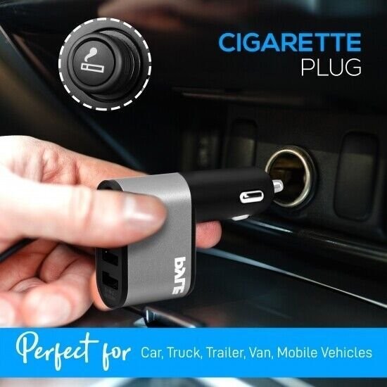 Pyle Electric Lighter with Dual USB Device Charge Ports & Flameless Design