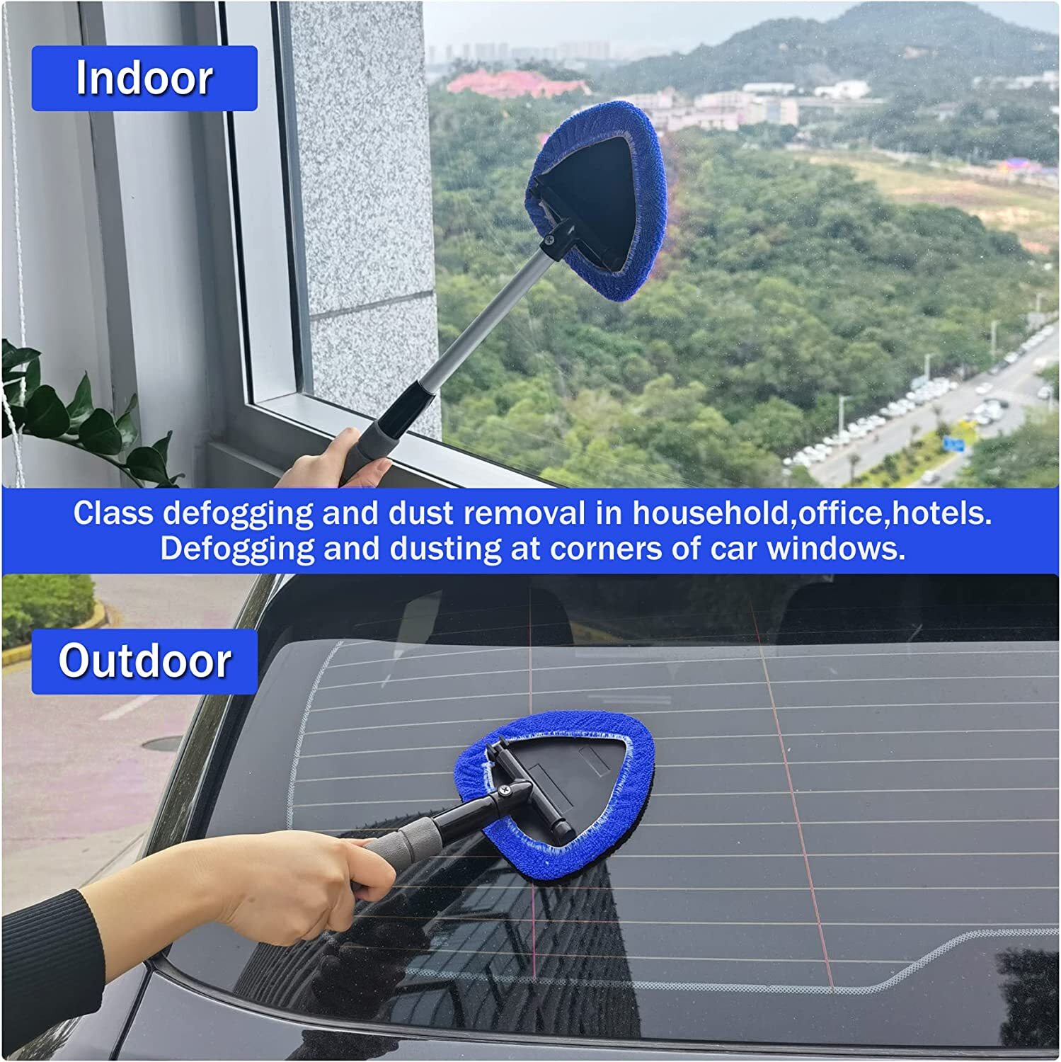 Windshield Cleaning Tool Kit Car Window Glass Wiper Cleaner Brush Extendable