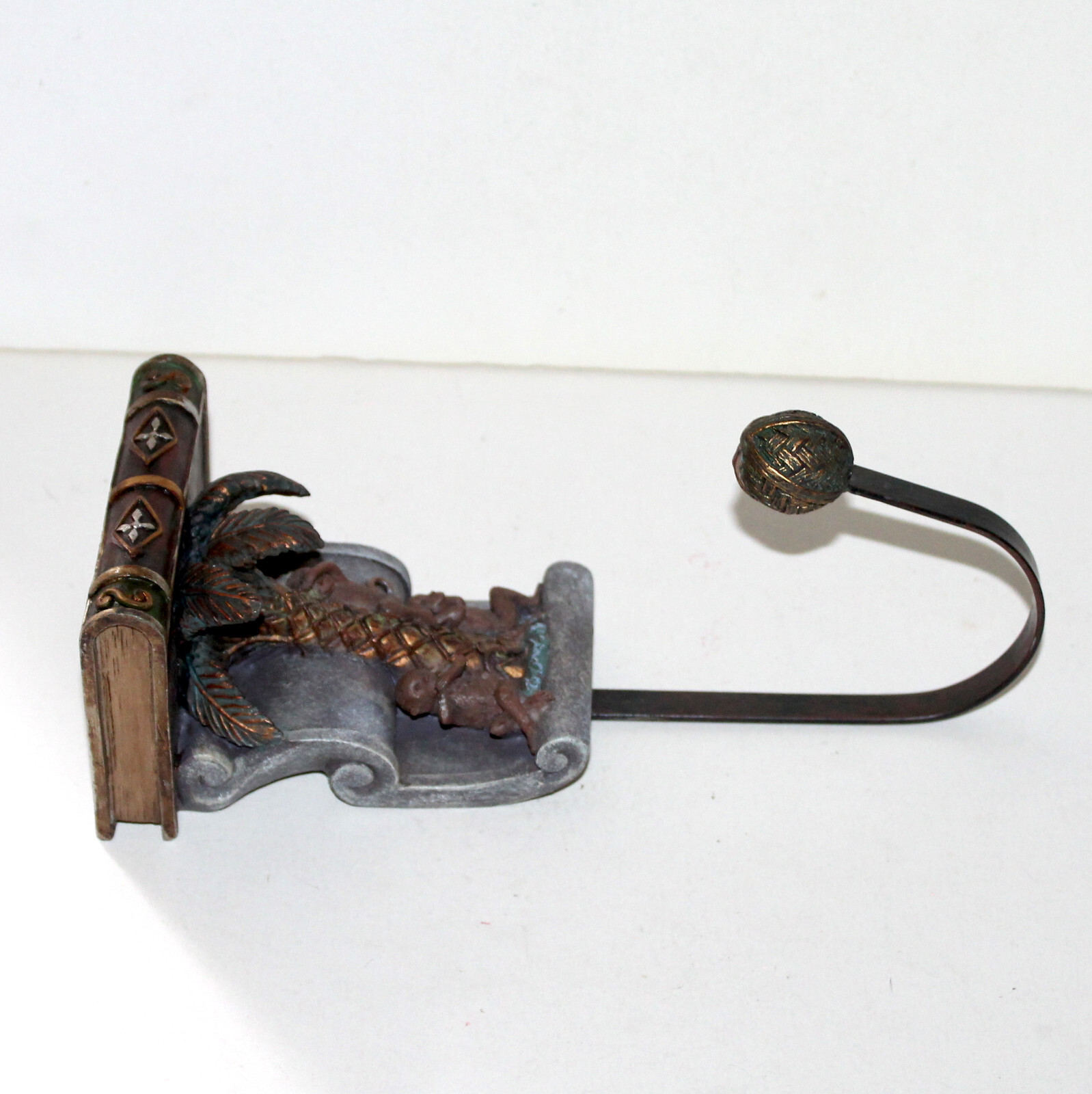 Orions Wall Hook coat hanger Wise Monkeys Palm Tree shelf decor vintage
