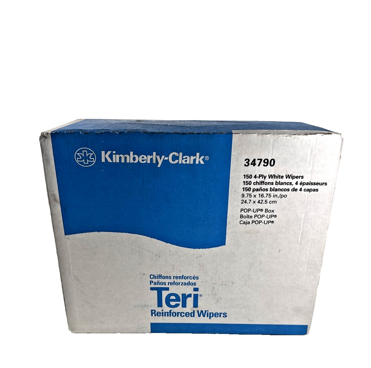 NOS SEALED Vintage Kimberly-Clark Teri Wipers 34790 Pop-Up 150 Count