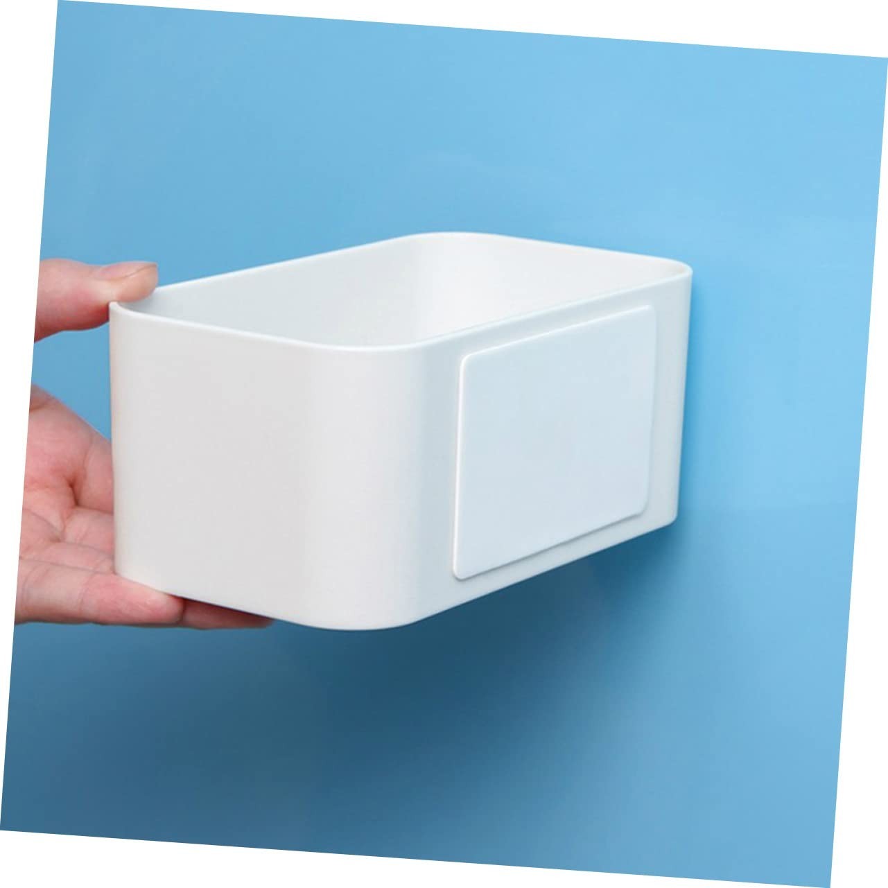 Wall Mounted Storage Box 4 Pack – Adhesive Holder for Remote, Phone & Small Item