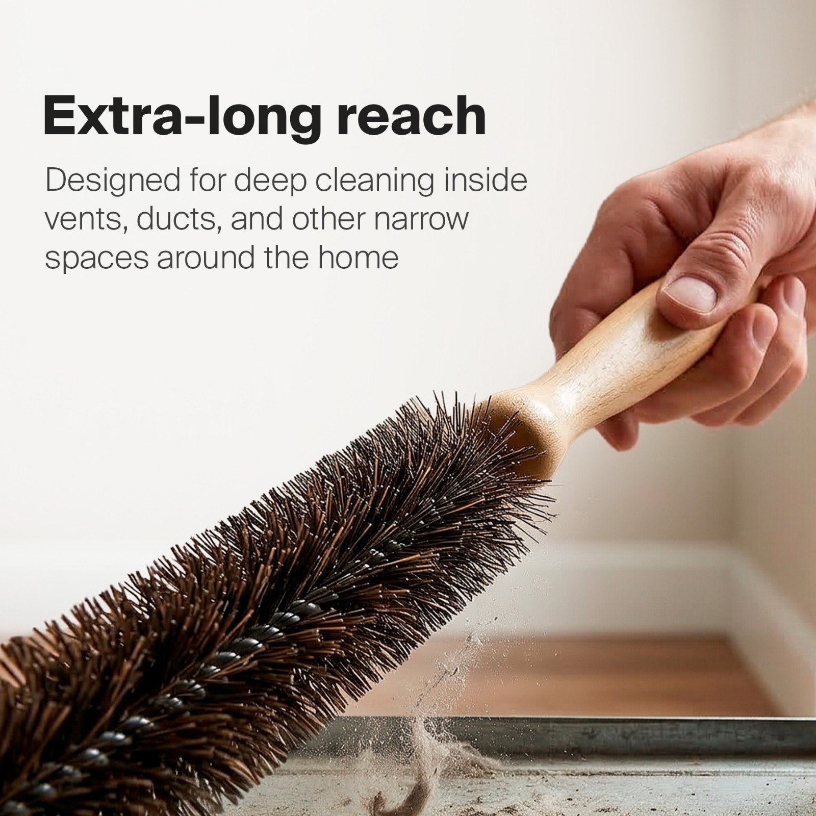 46″ Premium Flexible Medium-Stiff Horsehair Radiator, Coil and Vent Brush