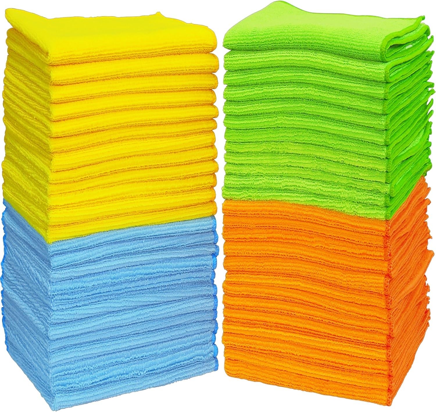 12″ x 16″ Microfiber Cleaning Cloth 50 Pack, 4 Colors