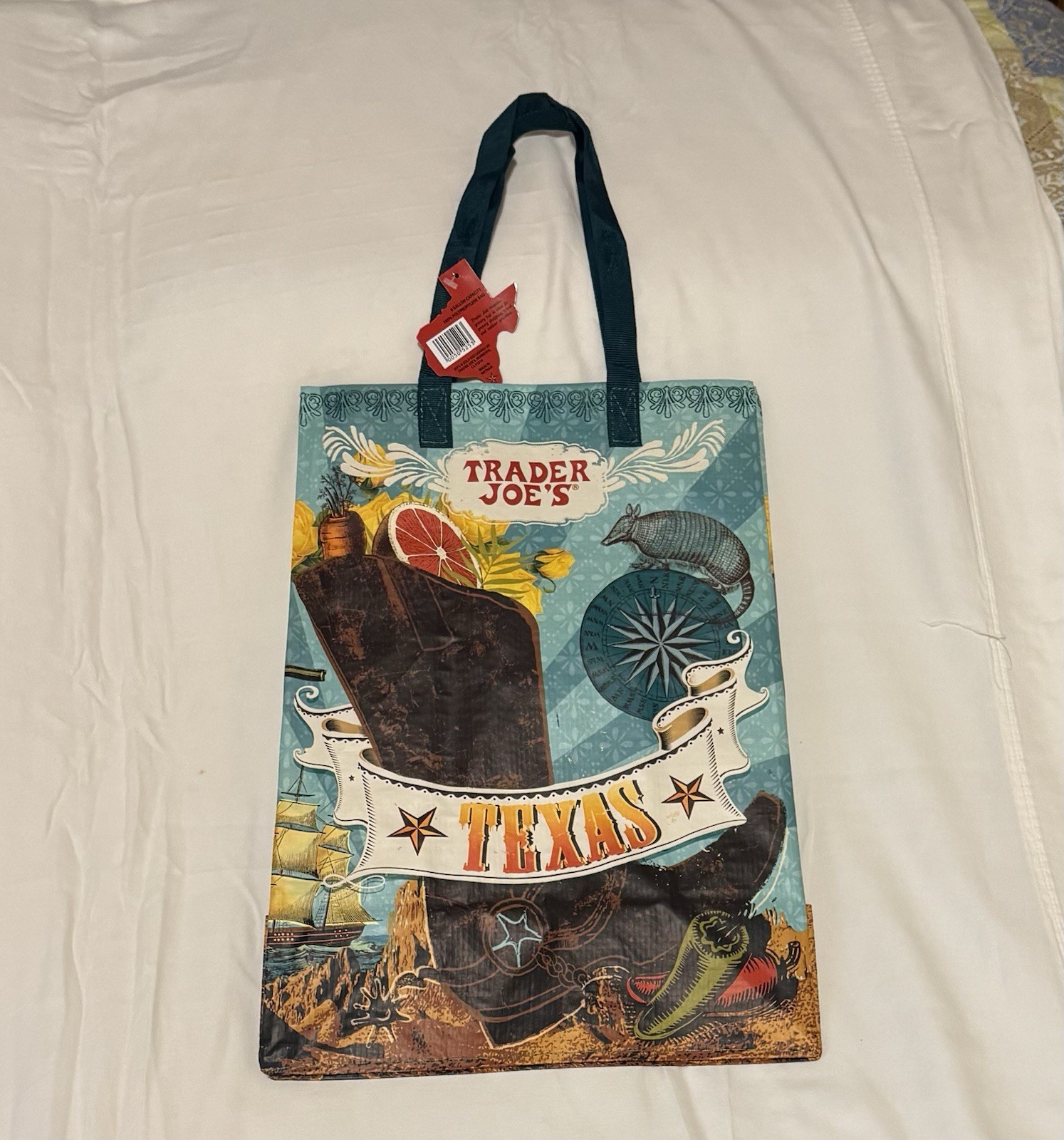 Trader Joe’s Reusable Shopping Bag Large Pop Art Multicolor Foldable