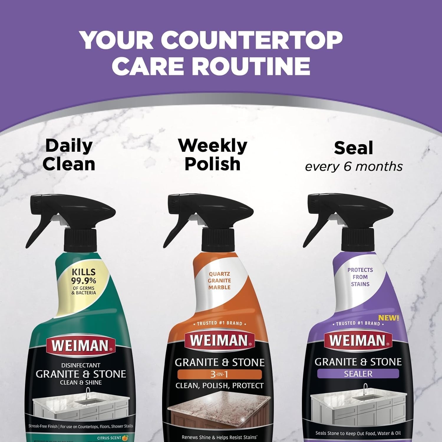 24 oz Granite & Stone Sealer – Gentle, Effective Protection for Countertops