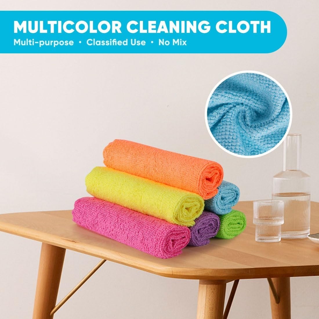 Microfiber Cleaning Cloth, 24 Pack Highly Absorbent Cleaning Rags, Household …