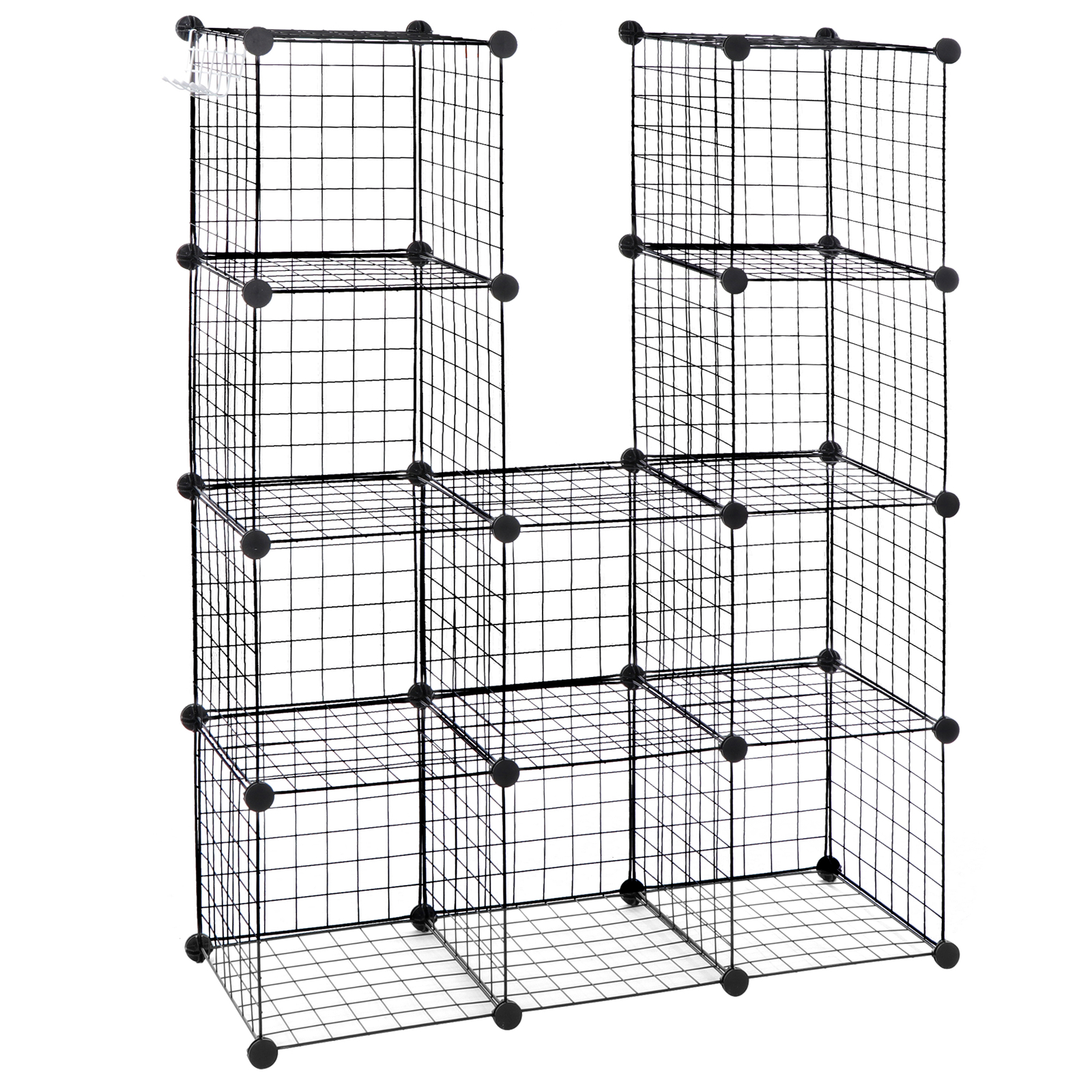 12-Cube Storage Shelf Wire Cube Storage Organizer DIY Closet Cabinet Indoor