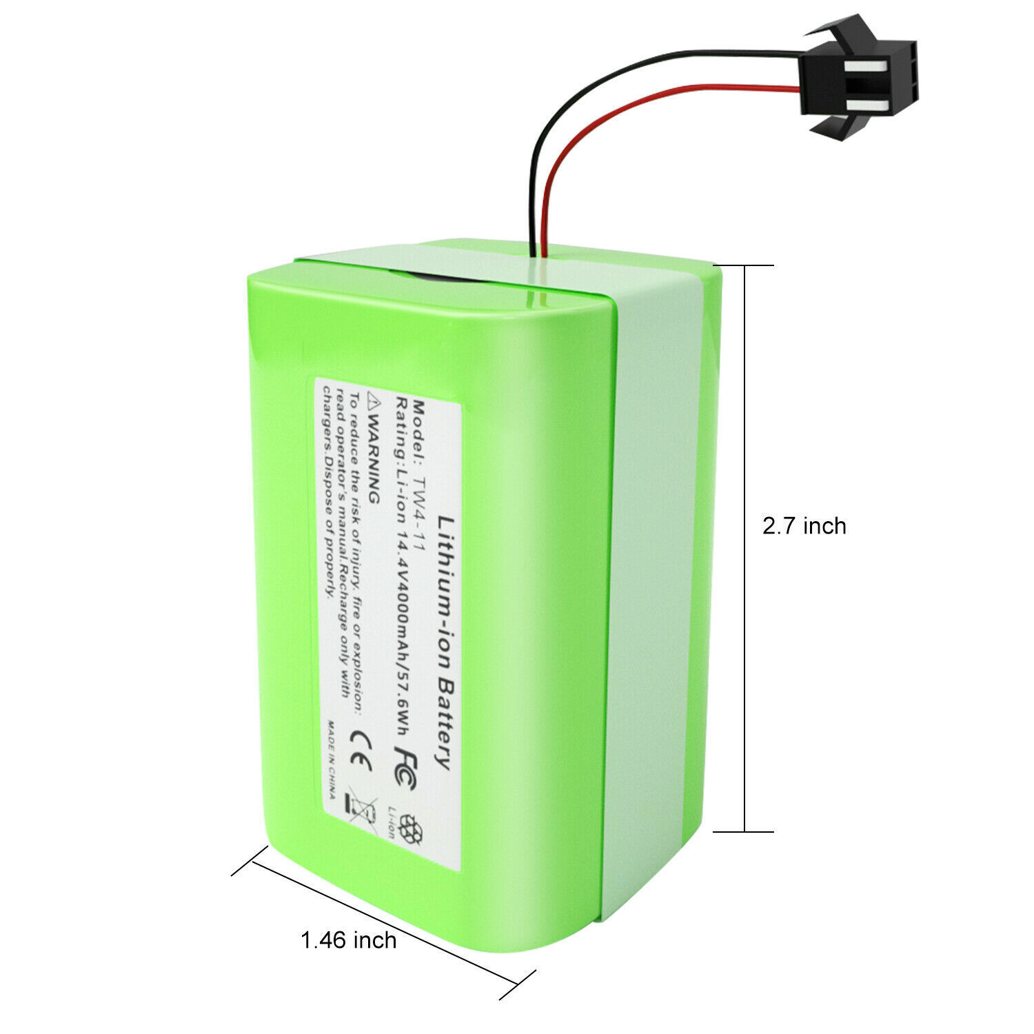 TW4-11 Battery For Ecovacs Deebot N79 N79S N622 DN621 Cordless 4.0Ah Replacement