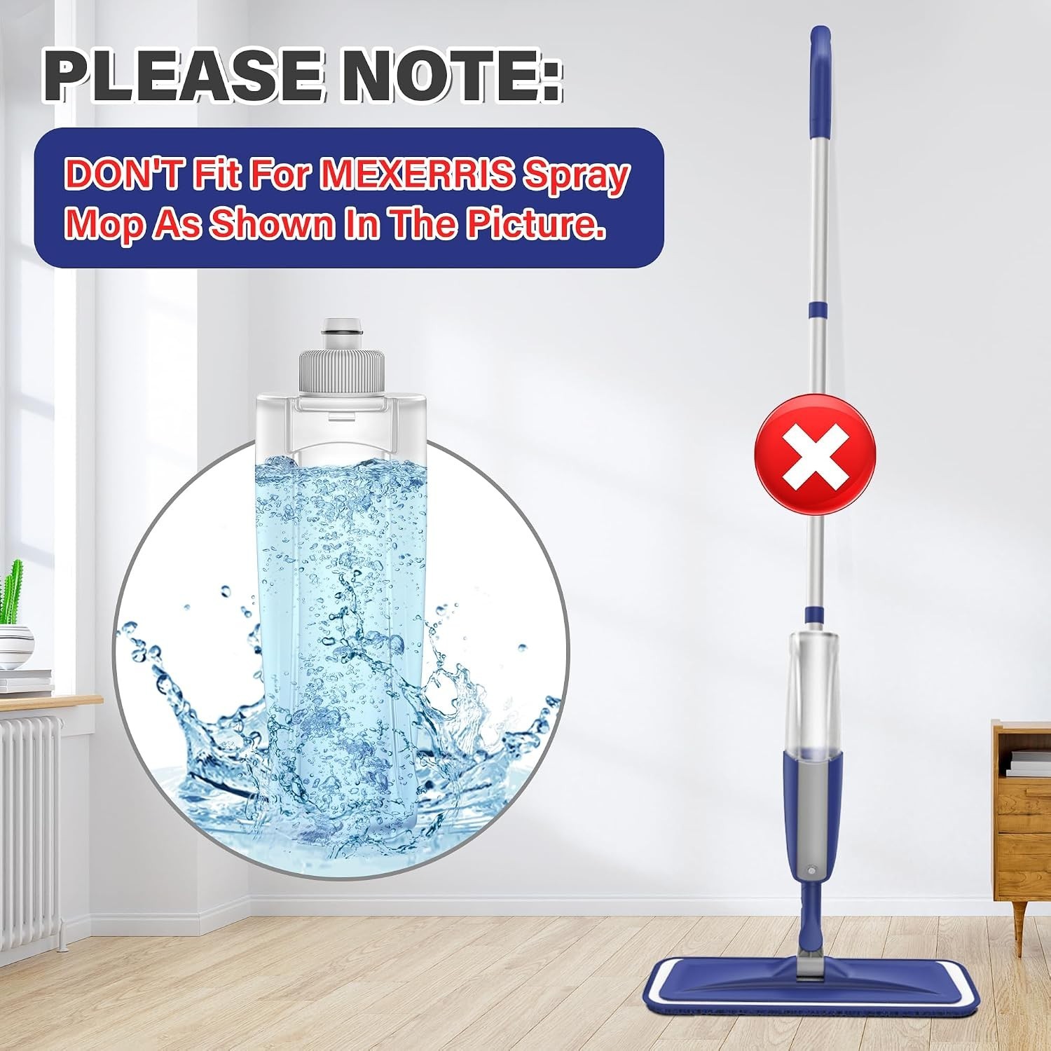 Refillable 410ML Bottle for Spray Mop – Perfect Fit, No Leaks for Floor Cleaning