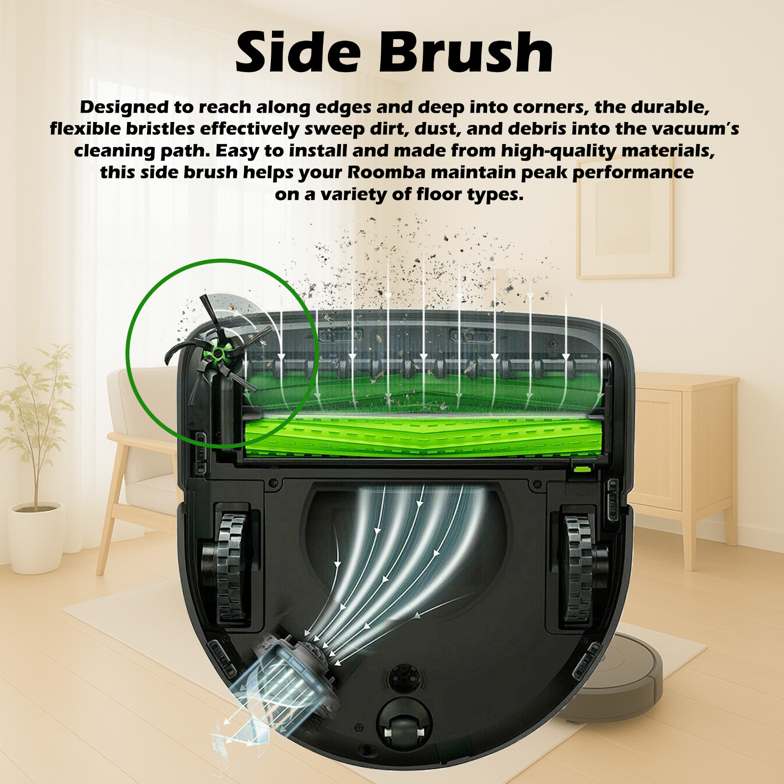 Refill Kit for iRobot Roomba S9 S9+ Roller Filter Side Brush Zipper Dust Bag