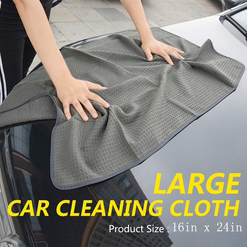 3 Pcs Microfiber Waffle Weave Glass Window Auto Home Cleaning Towel 24×16 inch