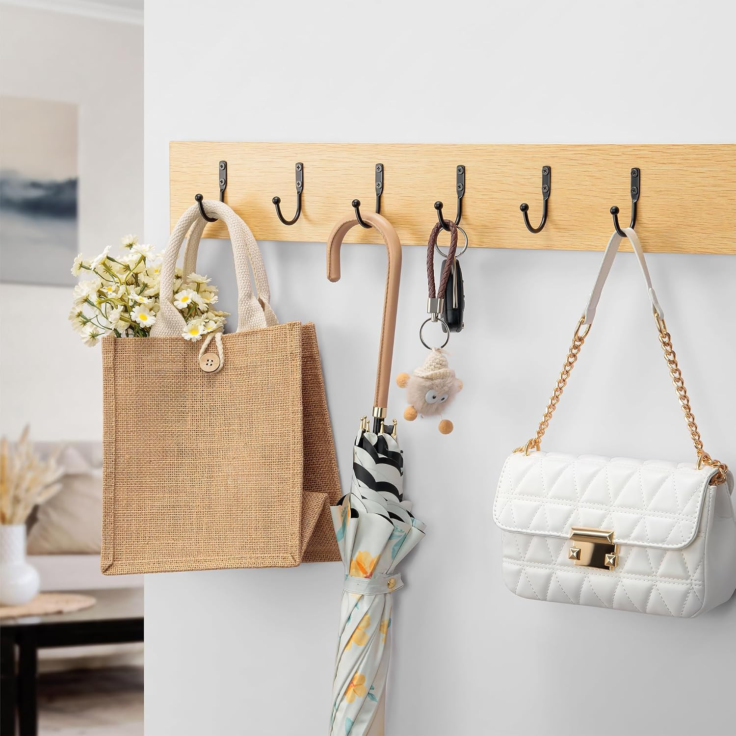 10 Pack Wall Hooks, Metal Hooks Wall Mount, Hold up to 45 Lbs | for Hanging Towe