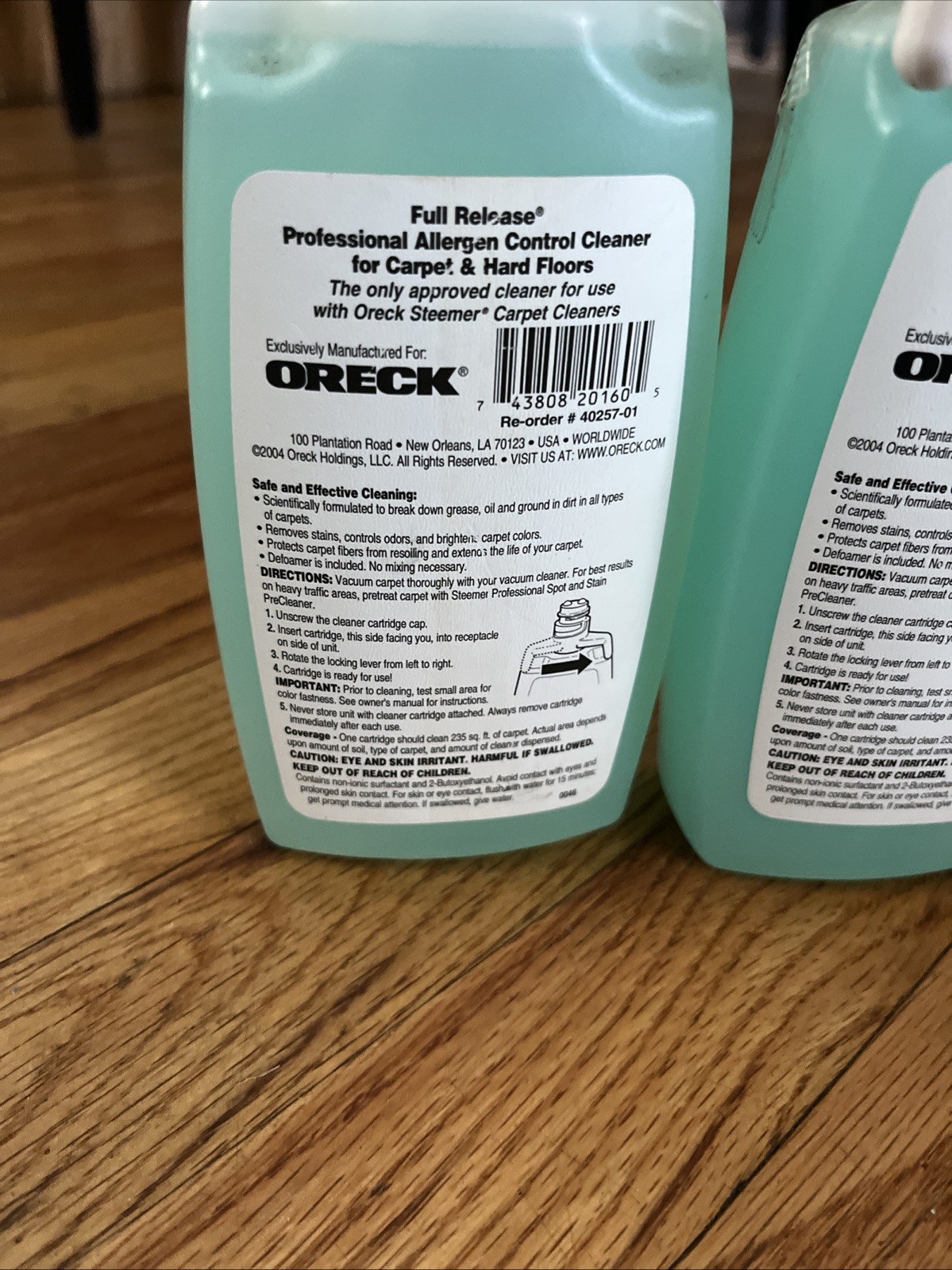 2 Oreck Professional Allergen Control Carpet Cleaner Steemer 16 Fl Oz