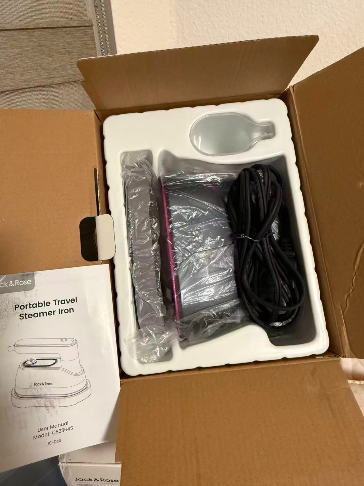 Jack & Rose Portable Travel Steamer , Ideal for Travel! Open Box