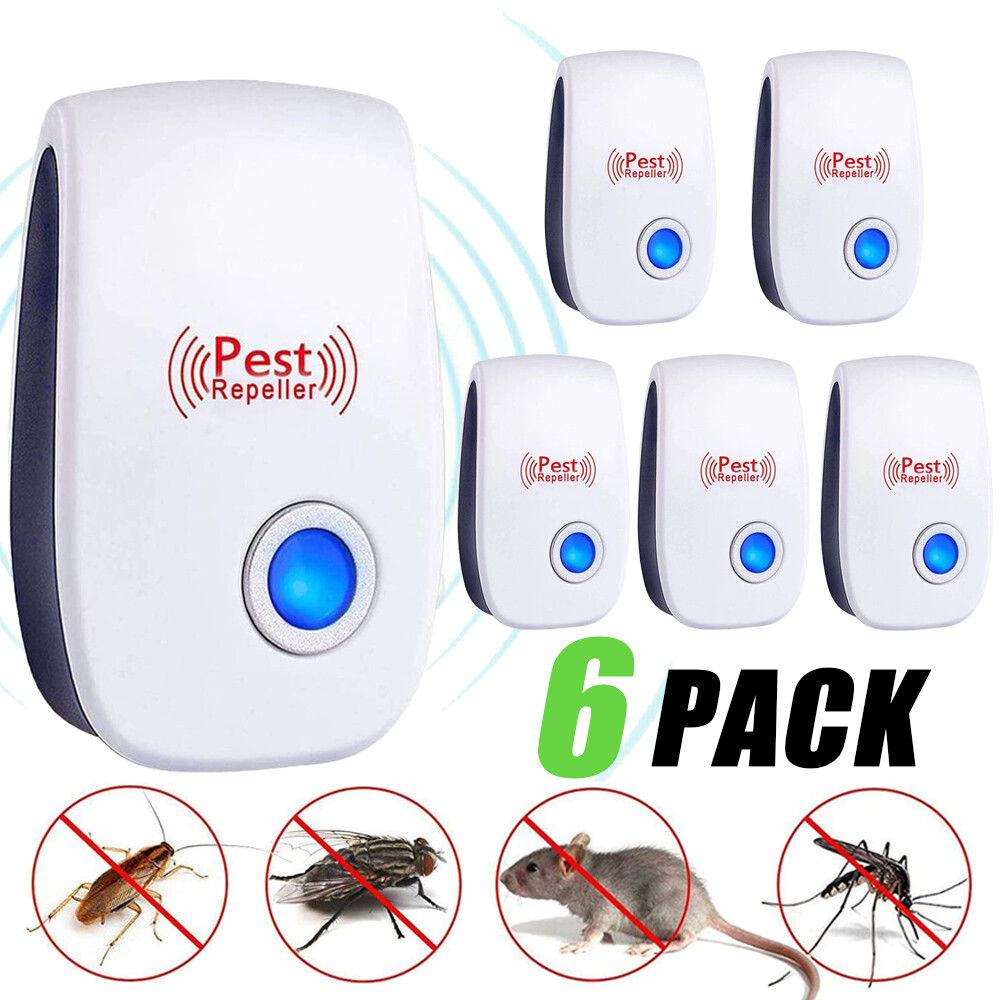 6PCS Ultrasonic Pest Repeller Control Electronic Repellent Mice Bug Rat Reject